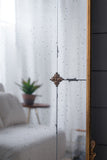 76" x 40" Lavish Full Length Mirror, Antique Gold Metal Floor Mirror for Living Room, Bedroom W2078124335