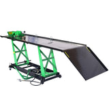 Air Hydraulic Motorcycle Lift, 1000 Lb. Capacity Mobile ATV/Motorcycle Lift Table, Heavy Duty W465P176240