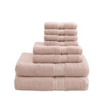 100% Cotton 8 Piece Antimicrobial Towel Set B03599326