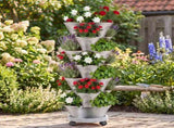 7Tier Vertical Stackable Planter with Rolling Casters, SpaceSaving Stacking Tower with Drainage 80559699