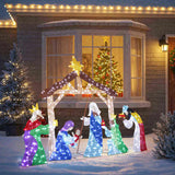 5FT Lighted 2D Nativity Scene Outdoor Christmas Decorations, with 400 Warm White LED Lights and 17776347