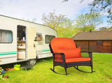 Latte Woven Single Rocking Chair Brown Gradient 09866010