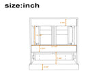 24"Bathroom Vanity with Sink, MDF Cabinet with Solid Wood Frame, 1 Divided Drawer and 2 Soft Close N729P321378B