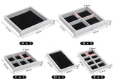 Handcrafted Wooden Jewelry Box Organizer Wood 5 Layers Case with 4 Drawers-White 19616193