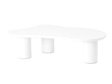 ON-TREND 44'' x 25.9'' Easy Assembly Cloud Coffee Table with 1.5'' Thick Tabletop, Cream Style N721P190395K