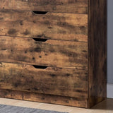 5 Drawer Bedroom Chest Dresser, Distressed Wood Cabinet B107131019