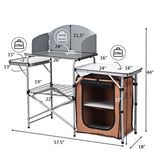 Foldable Camping Kitchen with Windscreen Bag 25195314