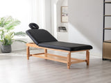 HENGMIGN Stationary Massage Table Treatment Clincal Beauty Bed /PU Spa Bed,Black W21236007