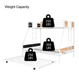 Metal Twin over Full Bunk Bed with Trundle/ Heavy-duty Sturdy Metal/ Noise Reduced/ Safety W42752429