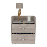 York Nightstand, Superior Top, Two Drawers, Four Casters B128P148846