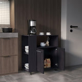 Eldon Two-Door Kitchen Base Cabinet Cart with four Shelves, Side Shelves, Cabinet, Kitchen Storage B070P286443