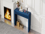 TREXM Rustic Console Table with 3 Fluted Drawers - Solid Wood Veneer Entryway Table Featuring N715P290573M