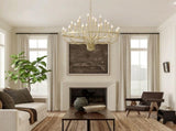 24-Light Gold Chandelier Industrial Iron Candle Chandelier Modern Suspended Farmhouse Chandeliers W5008P464949