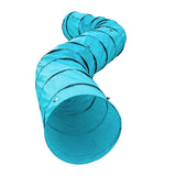 ZNTS 18' Agility Training Tunnel Pet Dog Play Outdoor Obedience Exercise Equipment Blue 30485296