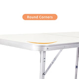 120 x 60 x 70 4Ft Portable Multipurpose Folding Table White 80927969