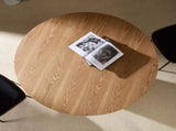 46.45 inch MDF Dining Table for Dining Room Round Dinner Tables Mid-Century Modern Table OAK W876P254359
