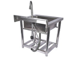 Silver Free Standing Stainless Steel Commercial Sink Utility Sink 23.6 for Restaurant, 66127683