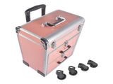 Portable 3-Tier Rolling Makeup Case with Universal Wheels for Makeup, Nail Art, Hair Styling Tools 54163792