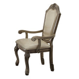 Antique White Solid Back Arm Chairs B062P189080
