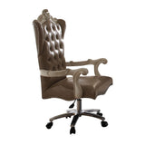 Vintage Grey and Bone White Swivel Chair with Lift B062P189123