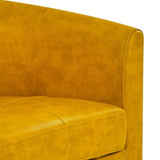 PU Leather Barrel Chair with Ottoman B343P317240