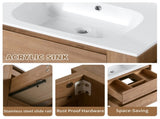 30" Wall Mounting Bathroom Vanity With Gel Sink, Soft Close Drawer W999102534
