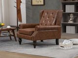 Wood Frame Armchair, Modern Accent Chair Lounge Chair with Sturdy Wood Legs for Living Room Bedroom 07199279