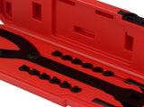1/2in Drive Adjustable Pin Spanner Wrench Set fit for Cars 15pc 03930349