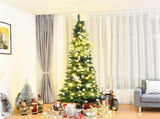 7ft Slim Pencil Christmas Tree - Space-Saving Design for Small Corners, 700 Realistic PVC Branches 99576991