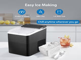 Portable Countertop Ice Maker, 26 lbs Per Day, Compact Ice Machine with Quick Ice Cycles, No 76010807