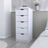 ZNTS Dillon 5 Narrow Drawer Dresser, Tall Chest of Drawers B128P148699