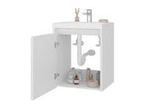 Bathroom Vanity Cabinet, 25.9" Height, 1 Door, Interior Storage - White B097P480477