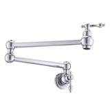 ZNTS Pot Filler Faucet Wall Mount,with Double Joint Swing Arms Chrome JYC33651CH