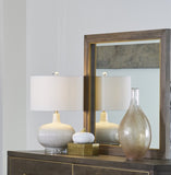 Mirror, No Assembly Required, Sandblasted Walnut Finish B108P163875