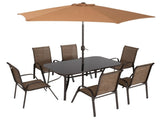 Outdoor dining table and chair package with umbrella 50008185
