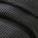 2 Piece Quilt Set Black Twin/Twin XL B035129041