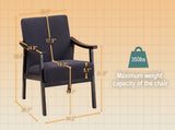 Medieval-inspired modern armchair with high back upholstered chair, solid wood legs, W2989P382766