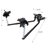 1,2000lb Weight Distribution Hitch with Height Adjustable Forged Shank W465P185515