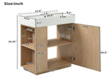 21.6" bathroom vanity with ceramic sink, freestanding modern right door wood grain cabinet with open N729P285503N
