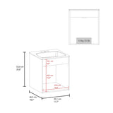 Bathroom Vanity 45 Meka, with Two Drawers and Open Shelf, Black B200P313687