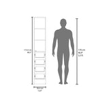 Vanguard Linen Cabinet, Three Shelves, Four Drawers White B200P286969