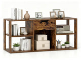 Cube Bookcase with Storage Drawer, Engineered Wood Open Cubby Organizer, 330 LBS Total Capacity 95985177