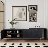 70"-90" Extendable TV Cabinet, Modern Entertainment Center with Storage and Adjustable Shelves, W1435P190369