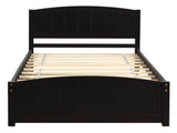 Twin size Platform Bed with Trundle, Espresso 46877340