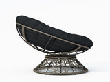 40" Ergonomic Wicker Papasan Chair with Cloud Thick Density Fabric Cushion,3-proof Cover,High N723P224372D