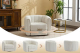 Swivel Accent Barrel Chair, Modern Round Armchairs with Upholstered, Comfy Swivel Accent Chair for W2606P187688