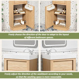 15.75" Bathroom Vanity with Reversible Resin Sink, MDF Cabinet with Adjustable Shelf and N729P285513N