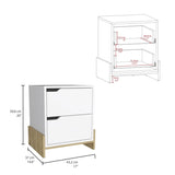 Luss Nightstand, Bedside Table with 2-Drawers B200P188858