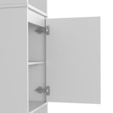 Eiffel Kitchen Pantry, Two External Shelves, Single Door Cabinet, Two Interior Shelves White -White B20091907