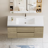 48" Floating Bathroom Vanity with Sink, Modern Wall-Mounted Bathroom Storage Vanity Cabinet with W1573P152702